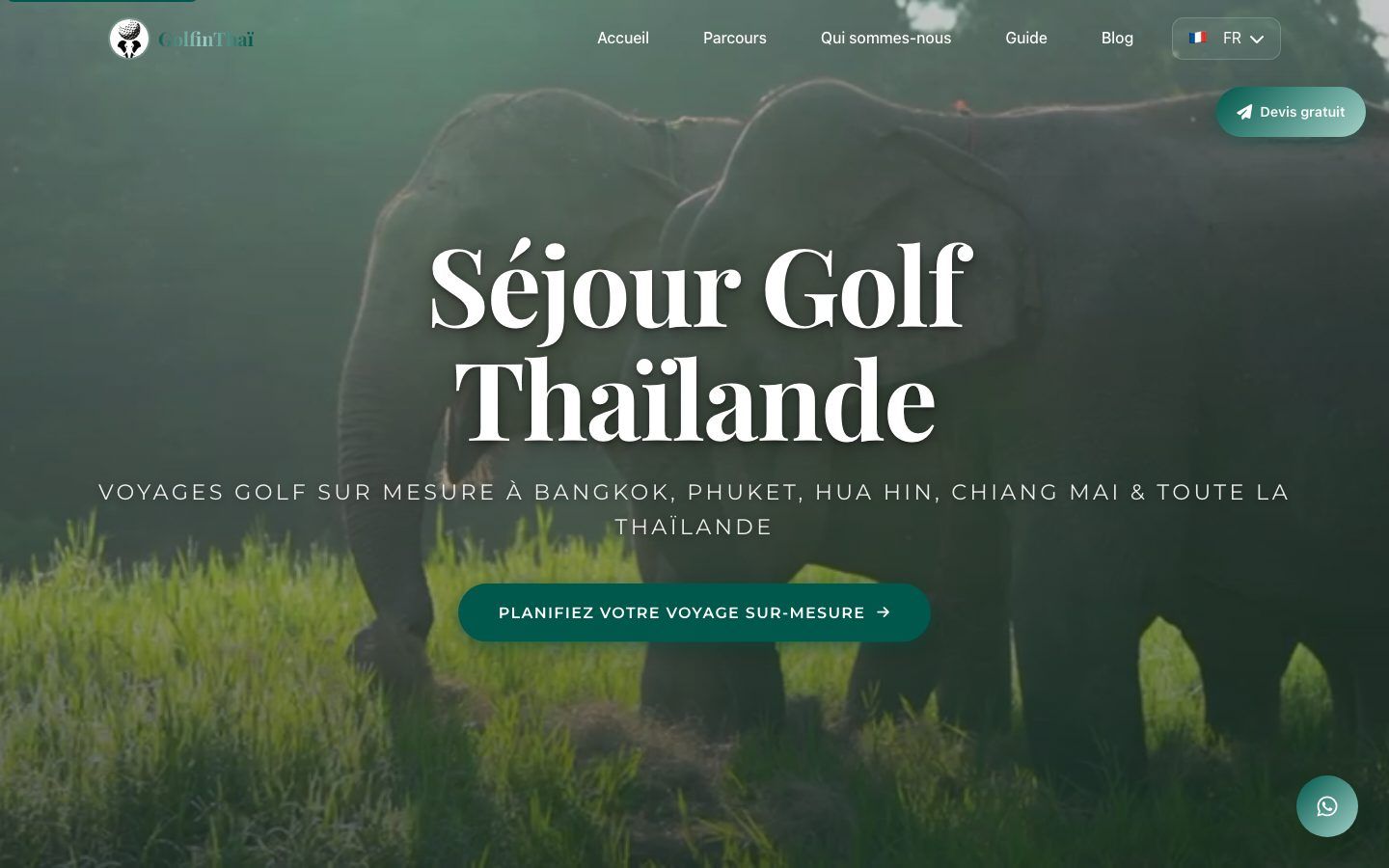 Page d'accueil de golfinthai.com, capturée le 11 septembre 2026.